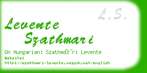 levente szathmari business card